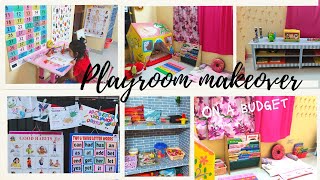 KID'S PLAYROOM MAKEOVER| Playroom tour| Study room| How to setup kid's room on budget|Homeschooling