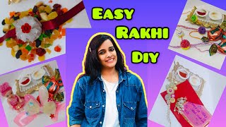 DIY rakhi making at home/ how to make rakhi at home/ Easy rakhi platter with envelope