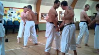 Chi-ishi training and other body conditioning at Oxford Karate Academy