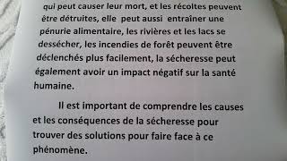 production écrite CE6:  l'eau + la sécheresse + la technologie