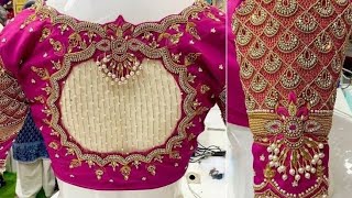 Simple and Stylish Silk Saree Blouse Back Neck Designs | Saree Blouse Back Neck