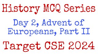 Modern India MCQs | Advent of Europeans | Day 2 | Target Prelims 2024 | EduMandala