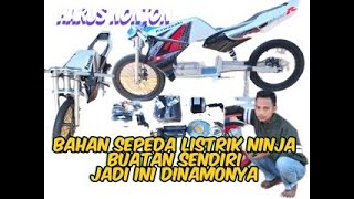 Sepeda listrik ninja buatan sendiri jadi ini pake dinamonya