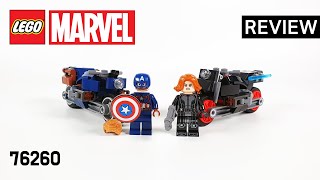 레고 마블 76260 블랙 위도우와 캡틴 아메리카 모터사이클(LEGO Black Widow & Captain America Motorcycles) - 리뷰_Review_레고매니아