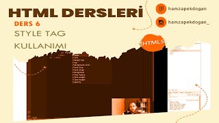 #HTML Style tag nasıl kullanılır? HTML de css kullanımı - #DERS 6