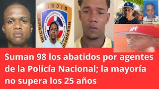 Suman 98 los abatidos por agentes de la Policía Nacional; la mayoría no supera los 25 años