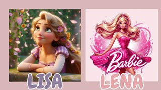 Lisa or Lena (Rapunzel Vs Barbie) #lisa #lena #lisaandlena #trending