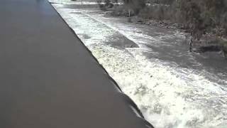 Opening flood gates at VH Weir