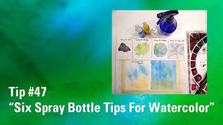 Spray Bottle Techniques For Watercolor | Watercolour Painting Tip 49