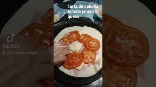 tarta de jamón queso cebolla y tomate muy fácil