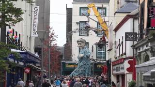 Giant Granny walks through streets of Limerick