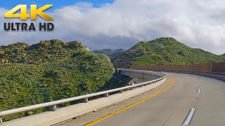 I-8 to San Diego Through Stormy Mountains | Relaxing Rain Scenic Drive California 4K