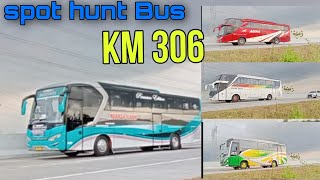 SPOT HUNT BUS || Hunting tipis tipis di tol km 306 ,efek mau hujan besar