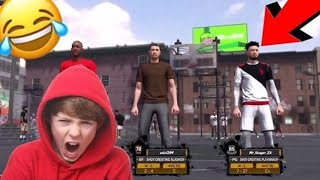 Exposing A 9 Year Old Squeaker😂😂 NBA 2K18 Park Gameplay