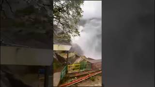 Dudhsagar waterfall in Monsoon 💙💚🌊🌨️☁️   #shorts #shortsfeed #viralvideo #dudhsagar #monsoon #travel