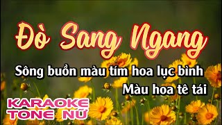 Karaoke Đò Sang Ngang | Tone nữ | Bass chắc | Karaoke Nhạc Sống Sóc Trăng