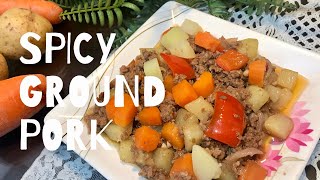 EASY TO COOK SPICY GROUND PORK | PORK GINILING RECIPE!