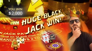 INSANE BLACKJACK RUN WITH LIVE DEALER!  HUGE WINS!