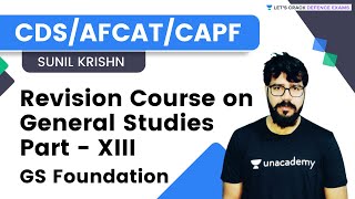 Revision Course on General Studies Part - XIII | GS Foundation | AFCAT /CDS/OTA ​2022 | Sunil Krishn