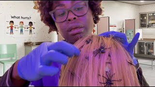 (ASMR) School Nurse Removes Bugs From Your Hair!!