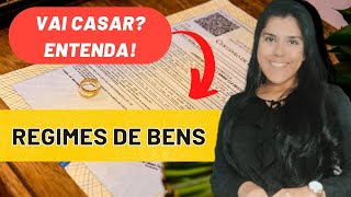 VAI CASAR ? Saiba quais são os REGIMES DE BENS vigentes em nosso Código Civil #direitocivil