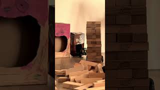 Jenga Tower Crash Chaos: Grave Digger Fail #jengafun #gravedigger #legotechnic #legotruck