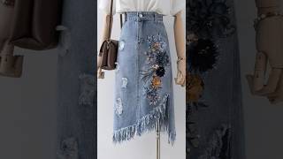 denim skirt designs 😍#viral #trending #denim #skirt #fashion #trendingshorts #shortfeed