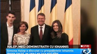 Simona Halep, meci demonstrativ cu Iohannis ( HD )