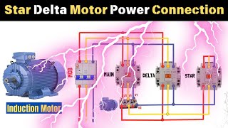 Star Delta Motor Power connection | EEE Engineers | EEE Animations.