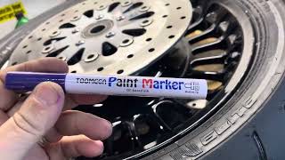 How to paint the letters on a tire