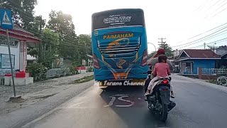 jalanan padat, bus paimaham sedikit menghibur, mau pulang kemedan