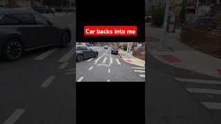 Car almost hits me doing a range test. Accident story time pt3 #cars #electricscooter #shorts #fyp