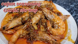 Spicy cajun seasoning shrimp with butter garlic