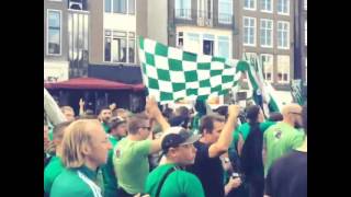 Rapid Wien Fanmarsch durch Amsterdam (Ajax vs. Rapid - 04.08.15)