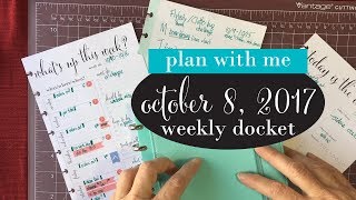 Plan with Me October 1, 2017, Incorporating the FlyLady system in my Martha Stewart Junior Discbound