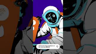 Asking AI for Matisse painting of astronaut using payphone on moon. #ai #art #short