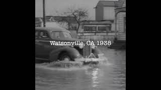 Rising Flood Waters Ravage Watsonville, CA 1938 | Stock Footage #shorts