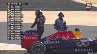 Bahrain2015 FP3 Kvyat Spins Out