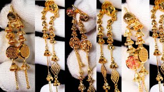 latest gold jhumka designs 2022 - Latest and stylish light weight gold earrings design