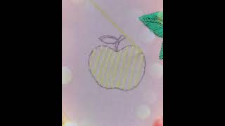 Apple hand embroidery designs /embroidery tutorial hqnd made design