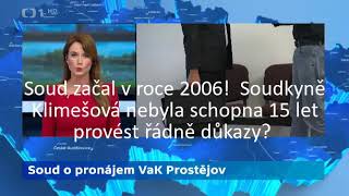 ČT informace o soudu k vrácení prodeje vody městům a ukončení tunelu vodárny Vak Prostějov