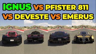 IGNUS vs PFISTER 811 vs DEVESTE EIGHT vs EMERUS - Speed Test - GTA 5 Online