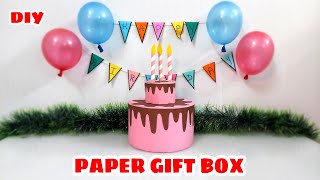 Paper Cake Box Easy | Cake Gift Box Ideas | Paper Cake Tutorial | How To Make Paper Cake Box | DIY