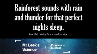 Rainforest sounds with rain and thunder