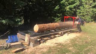 Homemade chainsaw mill