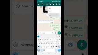 Whatsapp chat message ko edit kase karein | how to edit chat message in WhatsApp in 15sec  #whatsapp