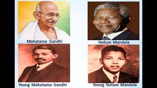 Two great leaders Mahatma Gandhi&Nelson Mandela,a great leader of all time#TwoGandhi#rainbownation