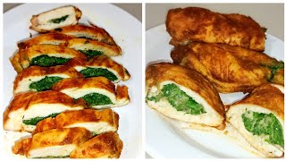 Stuffed Chicken With Spinach and Cheese | How to make Spinach & Cheese Stuffed chicken breasts❗