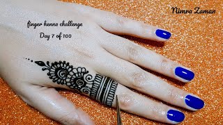 Day 7 of Finger henna design challenge | simple easy mehndi design for beginners