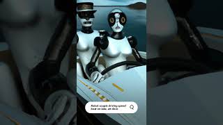 Asking AI for robot couple driving boat on lake in Art Deco style. #ai #art #short